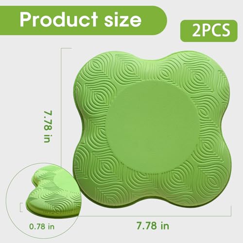 2 Pack Yoga Knee Pads Mat Set - Extra Thick Foam Kneeling Pad Cushion for Knees, Elbows, Wrists, Head - Yoga Essentials for Women Men, Non-Slip Pilates, Meditation, Floor Workouts - color: green