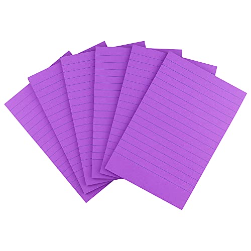 Early Buy Lined Sticky Notes, 4x6 in, 6 Pads, 45 Sheets/Pad (Purple) - color: Purple