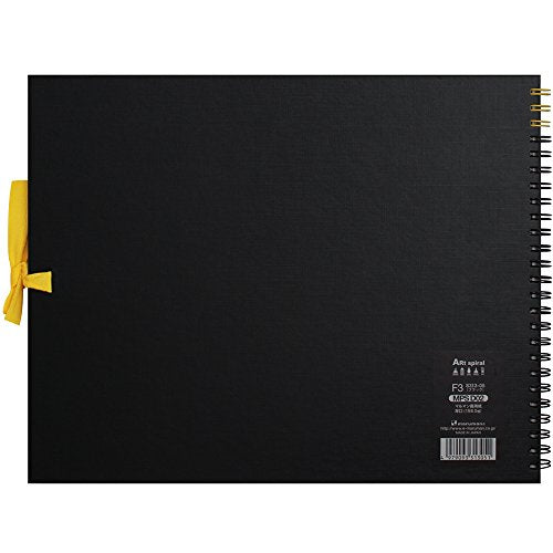 Maruman Art Spiral Sketch Book, F3, 8.74" x 11.26", 24 Sheets, Black | Drawing Pad With Acid-Free Art Paper & Twin-Wire Binding, Premium Drawing Paper Sketchbook, Sketch Pad Made in Japan - color: Black, size: F3 (8.74" x 11.26")