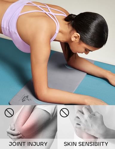 Heathyoga Yoga Knee Pads Cushion Non-Slip Yoga Mat Thick Yoga Accessories for Women Workout Pilates Kneeling Pads for Working out Exercise 26"x10"x0.5" - color: Dark Gray