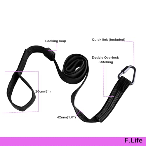 Aerial Straps Velvet Covers with Wrist Lockers, and Carabiners Straps Loop for Aerial Dance,Acrobtic Circus Props - color: Black, size: 9.8FT(3M)