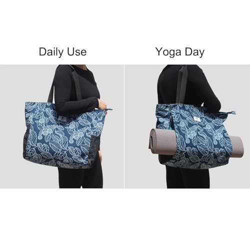 ESVAN Yoga Mat Bag Yoga Tote Carrier Shoulder Bag Carryall Tote for Office,Yoga,Pilates,Travel,Beach and Gym - color: A