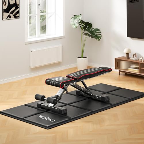 YOLEO Treadmill Mat Walking Pad Mat for Carpet, 63"x30" Foldable Exercise Equipment Mats - 1/4" Thick Non-Slip, Shock Absorbing, Hardwood Floor Protection for Exercise Bike/Weight Bench/Treadmill/Yoga - size: 63" X 30"