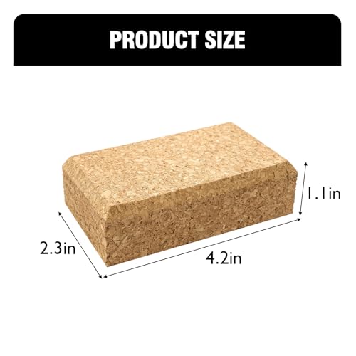 3 Pack Cork Sanding Block, Leather Craft Cork Punching Pad Kit | Cork Sewing Block Hand Sanding Tool for Sandpaper, Woodworking, Furniture Repair, 4-1/4" x 2-3/8" x 1-3/16"