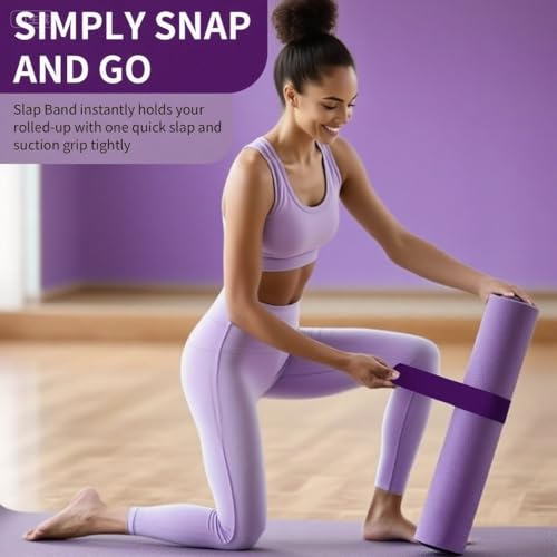 Yoga Mat Carrier Strap, Adjustable Thick Straps Sling for Carrying Large Mats, Stretching Band - color: 1pc Slap Band Purple