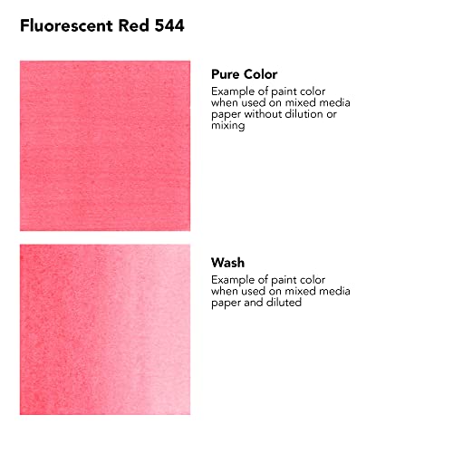 Daler-Rowney FW Artists Ink Fluorescent Red, 1 oz Bottle, Pigment Acrylic Drawing Ink, Waterproof Lightfast Formula for Calligraphy, Illustration, Airbrush - color: Fluorescent Red