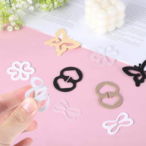 AHQiZFX 16PCS Bra Strap Clips, Bra Clips to Make Racerback, Bra Strap Holders for Slipping for Women Cross Back Convertors Adjustable Bra Straps for Conceal Straps and Cleavage Control