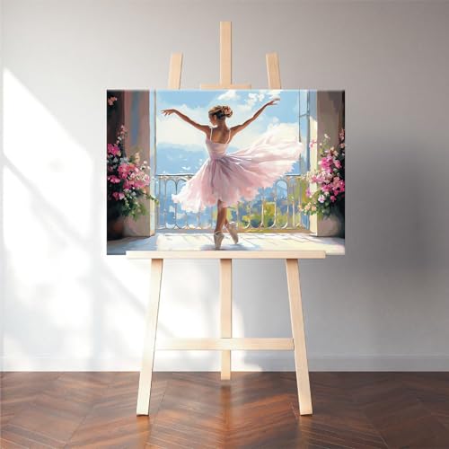 Natuyalo Framed Paint by Numbers Kit for Adults Dance Girl, Dancing Woman Acrylic Painting on Canvas, DIY Paint by Numbers with Frame for Beginners for Home Wall Decor 12x16 Inch - color: Color-08