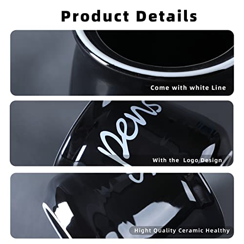 ONTUBE Porcelain Pens Holder Stand ,Ceramic Pencils Holder (Black) | Porcelain, ceramic, pen & pencil holder, sturdy, easy-clean, non-slip, compact, elegant, durable, versatile, white, modern - color: Black