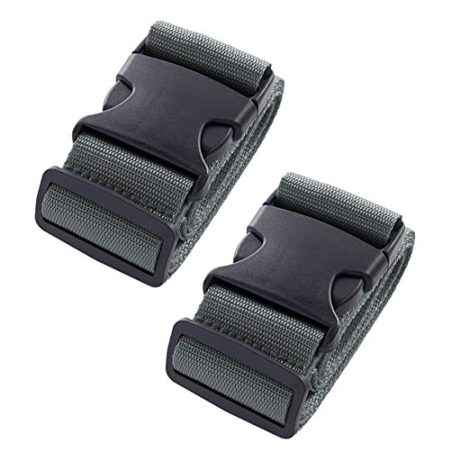 2pcs 74″×2″Luggage Straps for Suitcases,Adjustable Suitcase Straps and Heavy Duty Strap Buckle Packing Straps Travel Accessories,Gray - color: Gray 2PCS