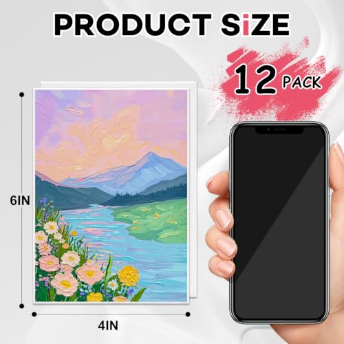 ESRICH 12 Pack 4x6 Inch Small Canvases for Painting, Painting Canvas 4x6 Inch Cotton Primed Acid Free Mini Blank Canvas Panels for Oil Paint,Watercolor,Acrylic Paint, Gouache, Tempera - size: 4x6in-12pack