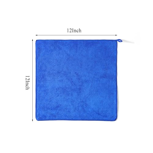 400 GSM Microfiber Cleaning Cloths, Ultra Absorbent, Thick, Lint Free Reusable Cleaning Cloths for Kitchen, Glass, Stainless Steel, Car Detailing & Household Cleaning, 6 Pack, 12" x 12" - color: Multi-colored