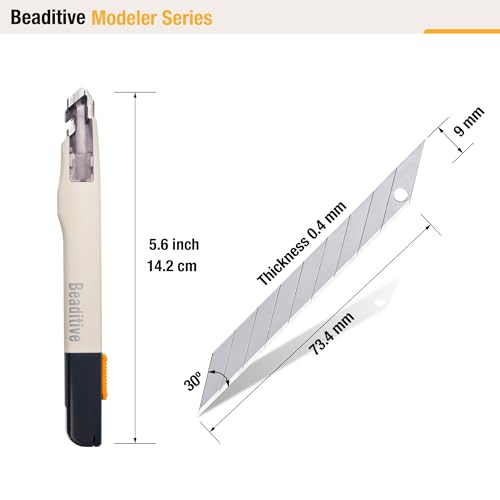 High Precision Detail Craft Knife with 10 Blades - 30 Degree Blade Utility Knife - Art, Craft, Model Making - style: 1 Knife, 10 Blades