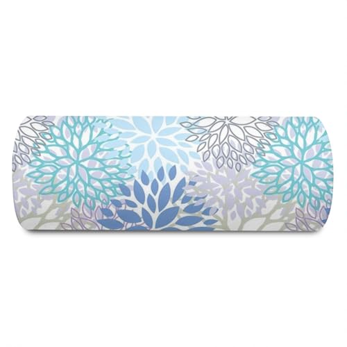 Knee Pillow for Back Sleeping – Half Moon Bolster Pillow for Legs,Under Knee While Sleeping Support, Leg & Back Pain Relief (21.5x9x5 Inches),Machine Washable Cover - color: Blue