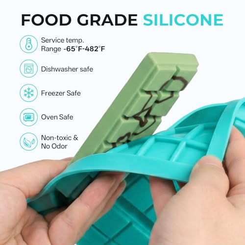 Nicpro 80oz Silicone Mold Making Kit 20A, Platinum Liquid Silicones Rubber | for Mold Maker, Jade Green Flexible & Food Safe Mix Ratio 1:1 for Casting 3D Resins Molds DIY with Gloves, Sticks & Cups - size: 80oz