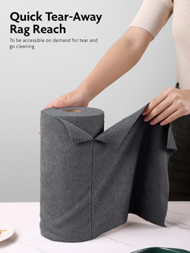 Fantasticlean Microfiber Cleaning Cloth Roll-40 Sheets, 12" x 12" (Dimgrey) - color: Dimgrey, size: 40 pack
