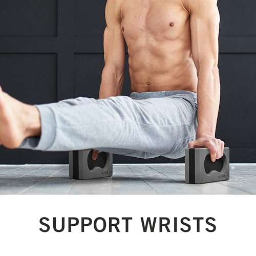 Microdry Sure-Grip Yoga Blocks Collection - color: Grey/Black