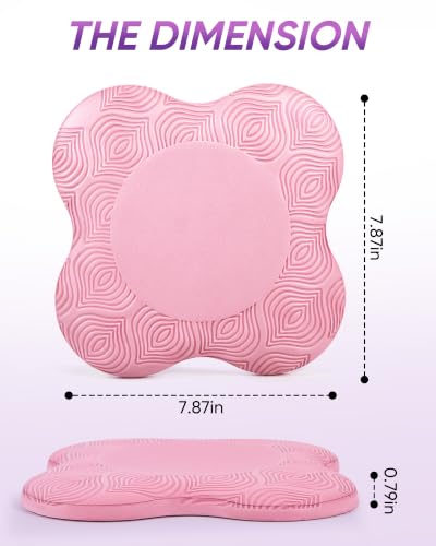 2-4 Pack Yoga Knee Pads, TPE Cushion for Pilates Exercise - color: Pink