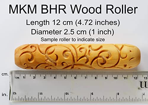 MKM Pottery Tools Wood Big Hand Rollers for Clay (BHR-121 Mountain Wind) - color: BHR-121 Mountain Wind