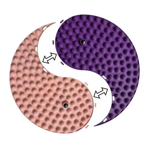Foot Massager Mat, Yinyang Balance Tai chi Bagua Pattern with Magnetic Therapy, Acupressure Reflexology Mat for Daily Foot Relaxation and Pain Relief, Pink and Purple - color: Pink and Purple