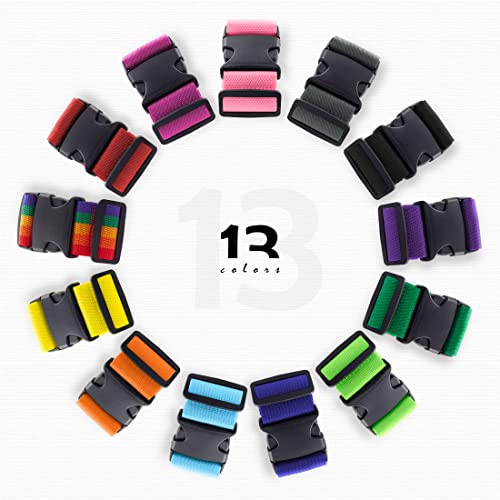 2pcs 74″×2″Luggage Straps for Suitcases,Adjustable Suitcase Straps and Heavy Duty Strap Buckle Packing Straps Travel Accessories,Blue - color: Blue 2PCS
