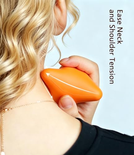 Trigger Point Massage Tool, 3" × 2.6", Deep Tissue Manual Massage Ball for Muscle Knots & Myofascial Release, Physical Therapy Tool for Plantar Fasciitis, Foot Hand Hip & Back Soreness Relief - color: Orange