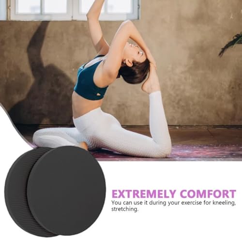 2-piece set yoga knee pads and exercise mats - super thick anti slip support for thick boards, gardening, push ups, knees, Pilates, and floor exercises - knees, elbows, wrists - color: black