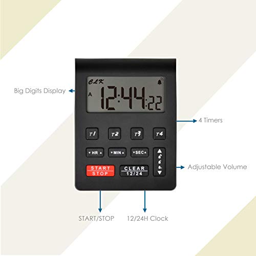 (Black) Runleader RL-HM205 Digital Countdown/Count-up Timer