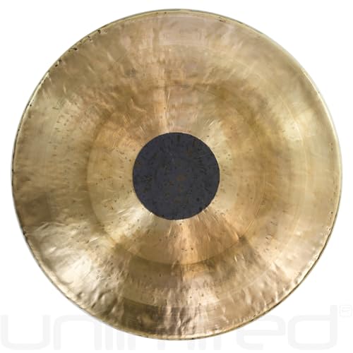Unlimited Chocolate Drop Gongs - Includes Gong, Mallet & Rope/Bronze Chinese Gong/Bright Tones/For Sound Healing, Meditation & Yoga/Small & Large Available - size: 28"