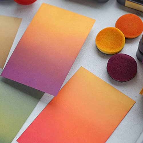 Ink Paints Mixing Blending Tool Mini Round Foam Refills, for Scrapbooking Craft, Control of Ink Placement, No More Inky Fingers Ink Blending Tool with Spare Pads for Rubber Stamping & Scrapbooking - color: 2 Handle + 24 Foam Refills