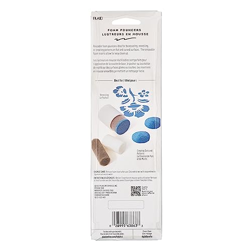FolkArt 8 Pc Foam Pouncer Set Perfect for Stenciling, Pouncing, and Stippling Arts and Crafts Projects, 63863