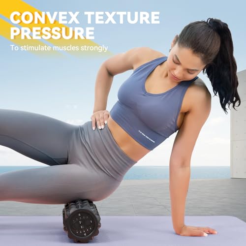 Vibrating Foam Roller, 5-Speed Electric Roller, Rechargeable