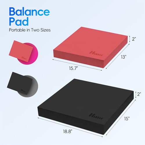 Professional Balance Pad for Physical Therapy and Stability Training - color: Red, size: 15.7*13.0*2in