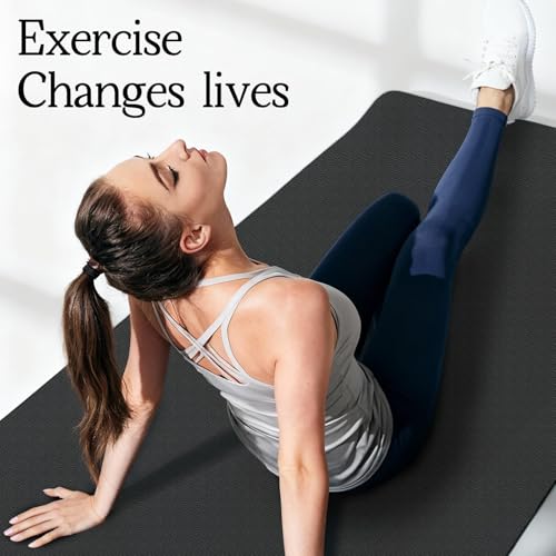 VTORY Extra Large Yoga Mat 6'x 4' - (6mm /8mm/12mm) - size: 6' x 4' x 1/2 in