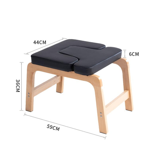 Beech Wood Headstand Yoga Chair Inverted Bench for Inversions and Relaxation,Correct Posture, Build Strength and Flexibility,Fat Burning and Balance Training - color: Black