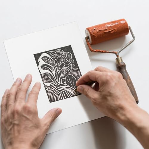 Marspark 100 Pcs Printmaking Paper, Printmaking Supplies, Artist Paper for Adults and Students Block Printing, Screen Gel Printing, White (5"x7") - size: 5"x7"
