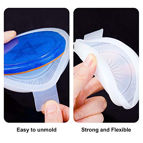 NiArt Zodiac Silicone Resin Mold Storage Box with Star Lid Epoxy DIY Art | Flexible BPA-Free Silicone Zodiac Jar Mold, Unmolds Easily, Reusable for Jewelry, Trinket, Candle & Home Decor Crafting - style: Constellation Storage Box