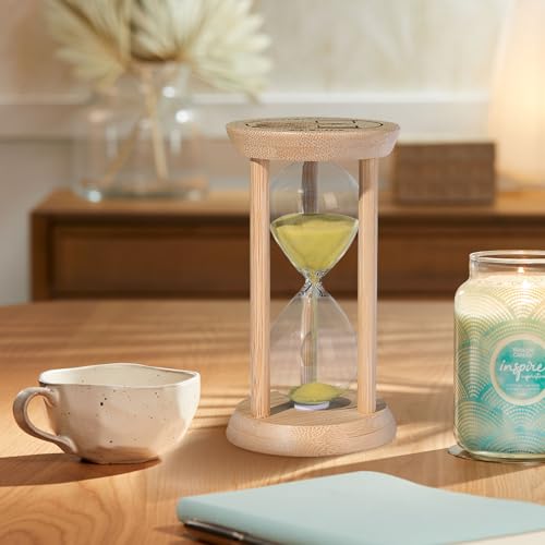 SuLiao Wooden Sand Timer 30 Minute Hourglass, Beech Gold Sand Clock, Small Watch 30 Min Timer, Reloj De Arenai, Hour Glass Sandglass for Home, Office, Decorative, Game, Classroom - color: Gold, size: 30 Min