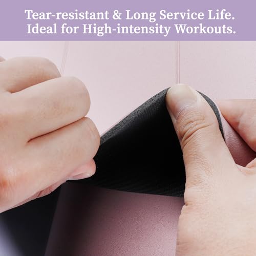 U&M Professional Non Slip PU Yoga Mat with Carrying Strap & Alignment Line, 72"x27" Extra Wide 0.2" Thick Exercise Mat for Home Gym | Sweatproof High Density | Anti-tear | Textured Surface | Natural Rubber Bottom Workout Mat for Women & Men Yoga Pilates F