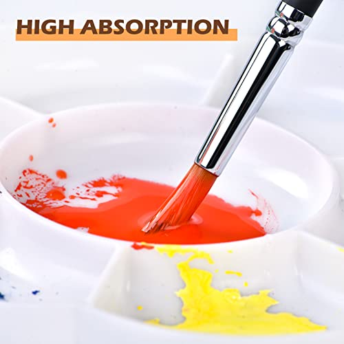 Watercolor Paint Brushes Professional,Water Color Brushes Round 9pcs Paint Brushes for Watercolor,Oil,Acrylic Painting,Suitable for Adults,Long Handle - style: Round Tip