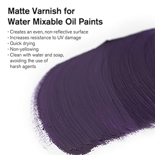 Winsor & Newton Artisan Matt Varnish, 250ml (8.4-oz) bottle | UV Resistant, Matte Finishing Treatment, Seals Pores on Oil Paint Film, Creates Matted Surface, Non-Yellowing - color: Artisan Matt Varnish, style: 8.4-oz Bottle