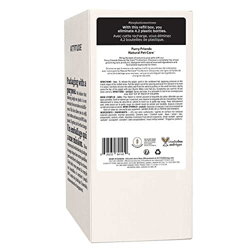 ATTITUDE All Surface Cleaner for Pets, Plant and Mineral-Based Ingredients, Vegan and Cruelty-free, Bulk Refill, Lavender, 67.62 Fl Oz