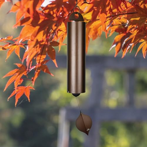 Woodstock Chimes Heroic Windbell Wind Chime for Outside 40" Grand Large Copper,Deep Tone Sound, Outdoor Decor for Patio, Porch, Garden HWXLC
