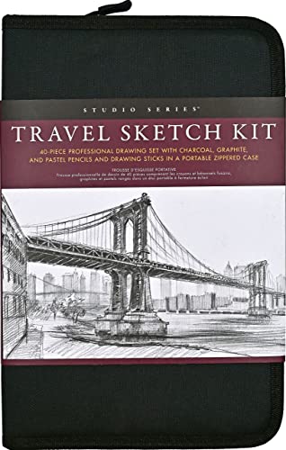 Studio Series Travel Sketch Kit (40 pieces with sturdy, zippered case)