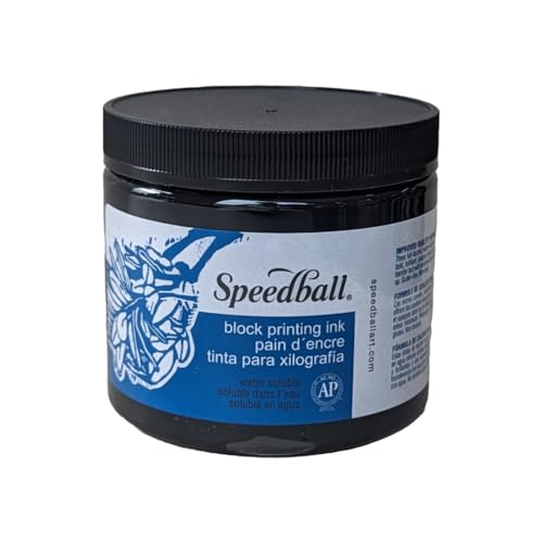 Speedball 16oz Water-Soluble Block Ink Black for Block and Screen Printing, Lino, Artists Kit - color: Black, size: 15.9 fl oz