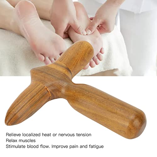 YUYTE Wooden Foot Massage Stick Ergonomic Reflexology Tool | wood acupressure roller, handheld design for tired feet relief, deep tissue muscle relaxation for hands