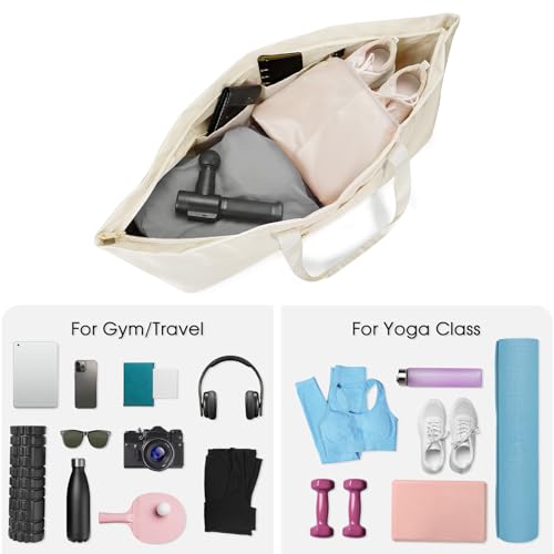 sportsnew Large Yoga Mat Bag Trolley Sleeve Gym Carrier Shoe Bag Wet Pocket - color: Beige