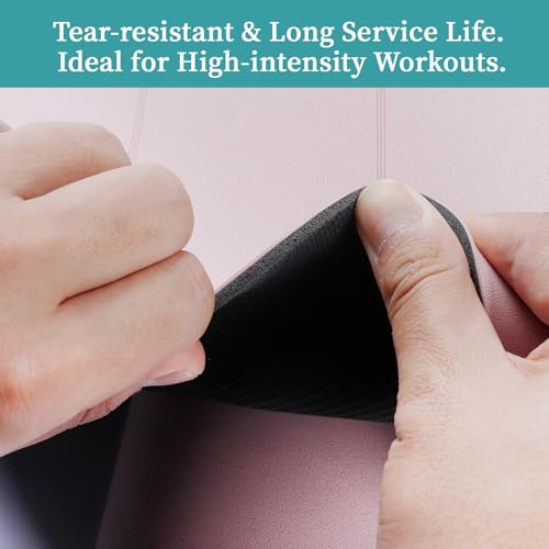 U&M 휴대용 스트랩 및 정렬 라인이 있는 전문가용 미끄럼 방지 PU 요가 매트, 182.9 x 68.6cm(72 x 27인치) 엑스트라 와이드 0.5cm(0.2인치) 두께의 운동 매트, 홈 헬스장용, 땀 방지 고밀도 | 찢어짐 방지 | 질감 있는 표면 | 여성 및 남성용 요가 필라테스 피트니스용 천연 고무 바닥 운동 매트 - color: 그레이 플레인