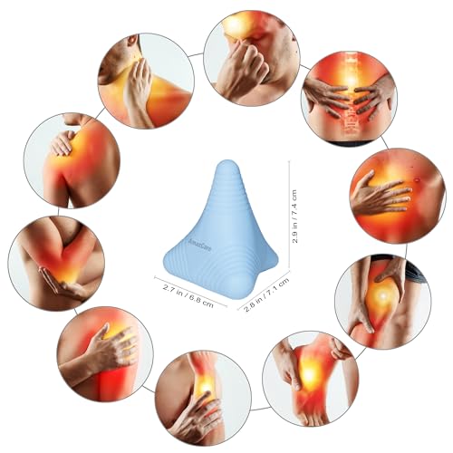 Trigger Point Massage Ball Manual Massager Tool 2.8”×2.9”. Blue - color: Blue
