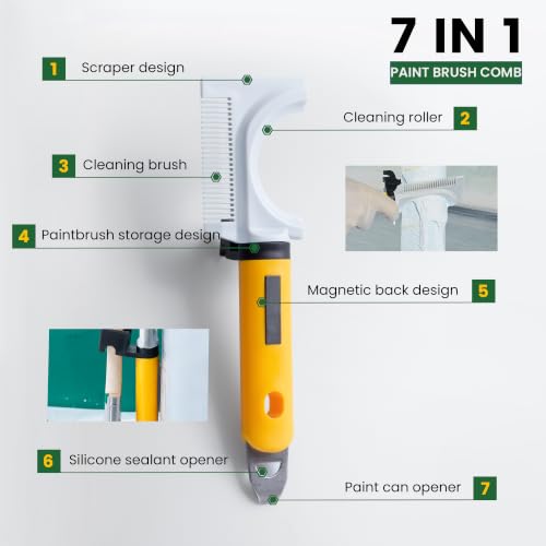 VOOMEY 18 Inch Paint Roller Kit, 1.34m Telescopic Pole for Home Painting | Microfiber & Nylon Covers, 59.5-134cm Pole, 7-in-1 Cleaning Tool for Fast, Even Wall and Ceiling Painting - size: 18 Inch paint roller kit(1.34m Telescopic Pole)